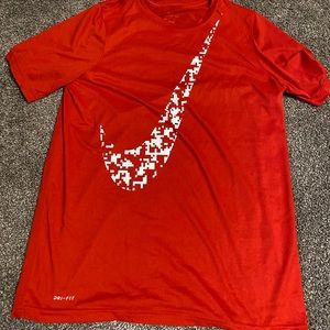 Red Nike shirt